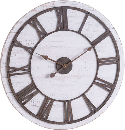 Rustic Wooden Hands Clock - 68cm x 68cm