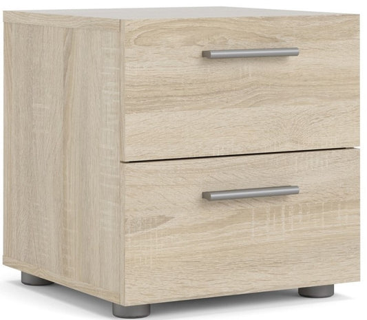 Pepe Bedside 2 Drawer in Oak