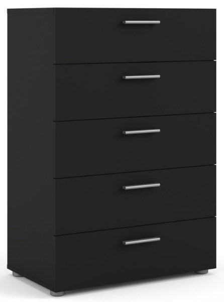 Pepe Chest of 5 Drawer in Black