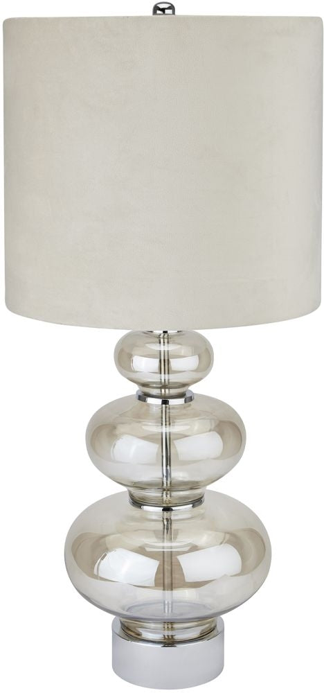 Justicia Metallic Glass Lamp with Velvet Shade