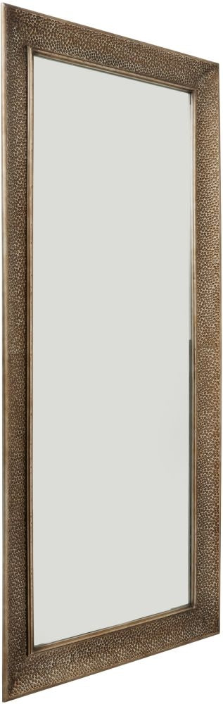 Hammered Brass Rectangular Wall Mirror