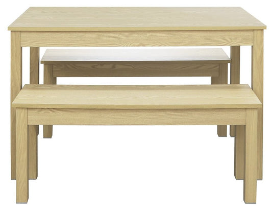 Ohio Oak Dining Table with 2 Bench