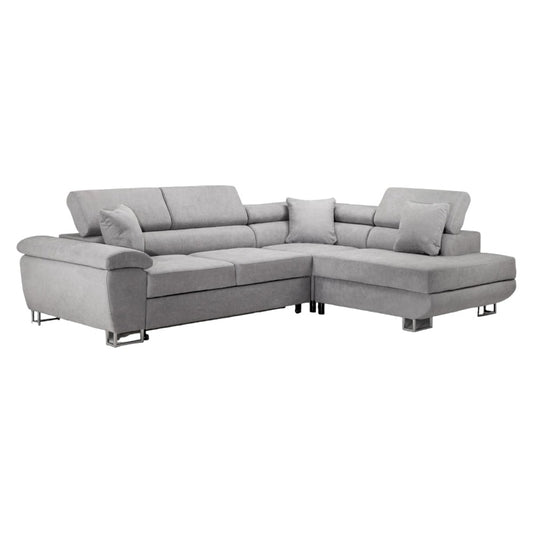 Anton Grey Right Hand Facing Corner Sofabed with Storage