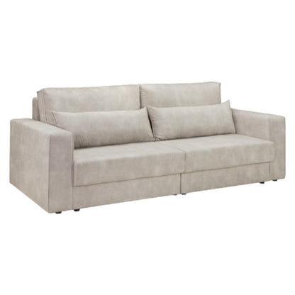 Clover Beige Fabric 4 Seater Sofabed with Storage