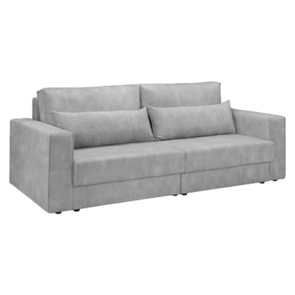 Clover Grey Fabric 4 Seater Sofabed with Storage