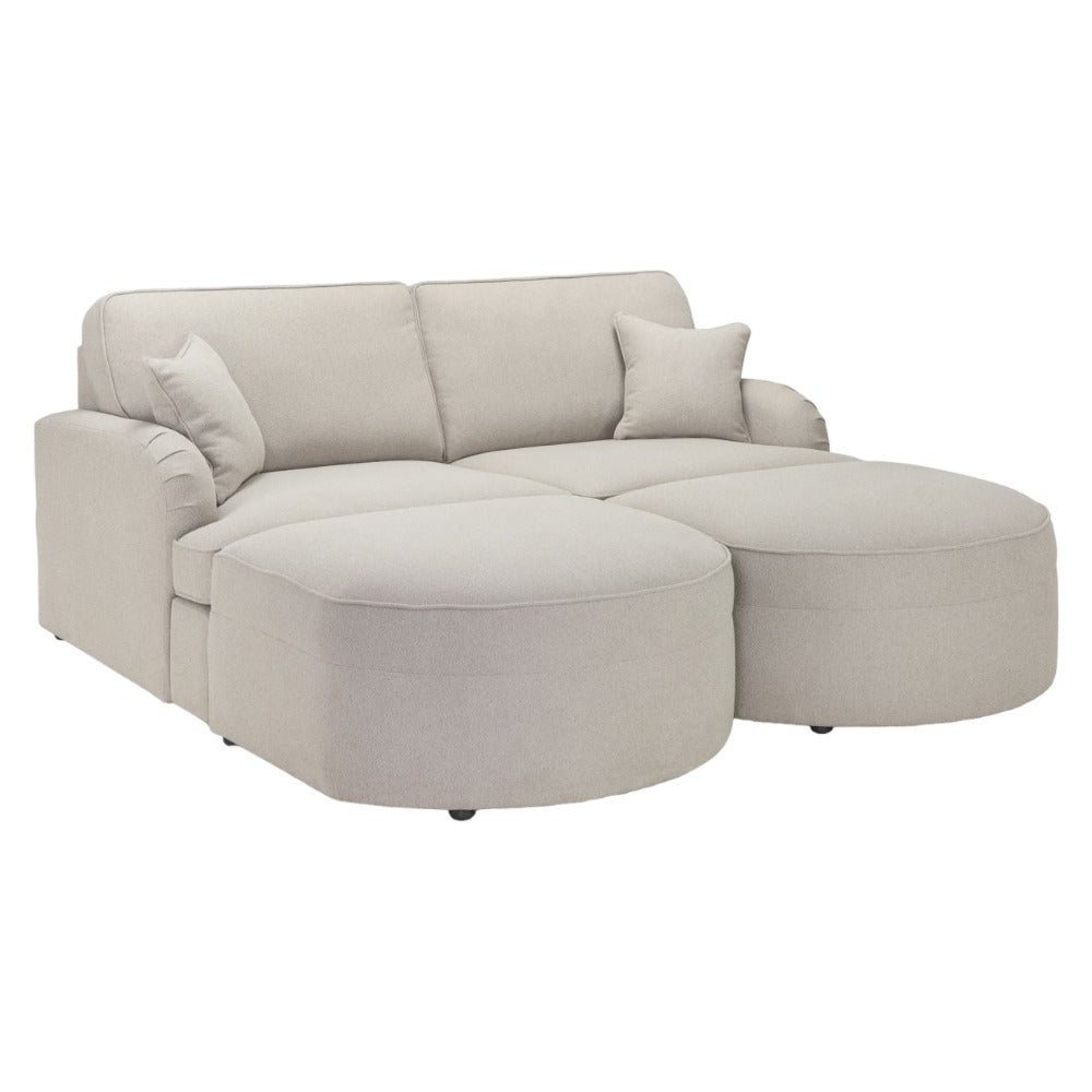 Erin Beige Fabric 3 Seater Sofabed