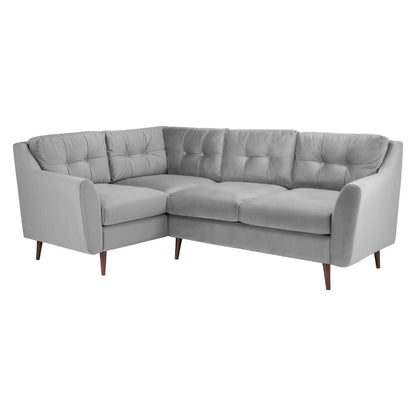 Elegant Grey Left Hand Corner Sofa - Halston Plush Comfort