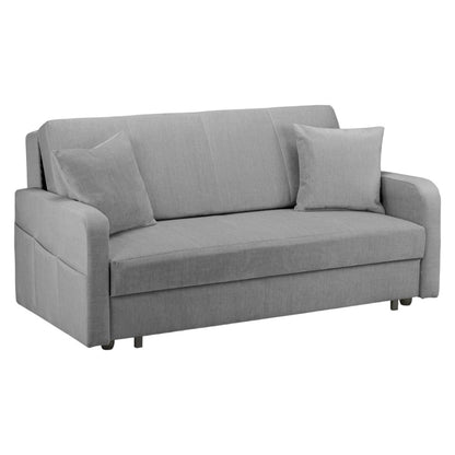 Penelope Grey Fabric 3 Seater Sofabed with Storage