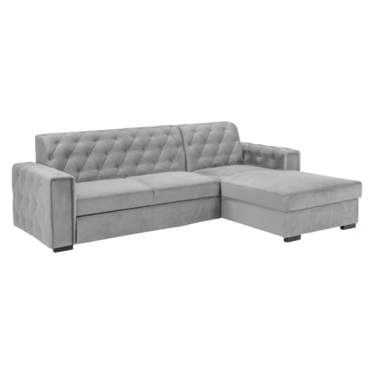 Reva Grey Left Hand Facing Corner Sofabed