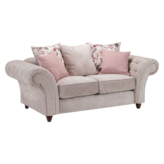 Roma Chesterfield Beige 2 Seater Sofa