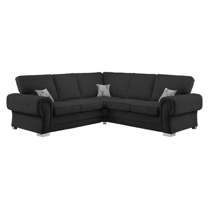 Verona Black Large Corner Sofabed