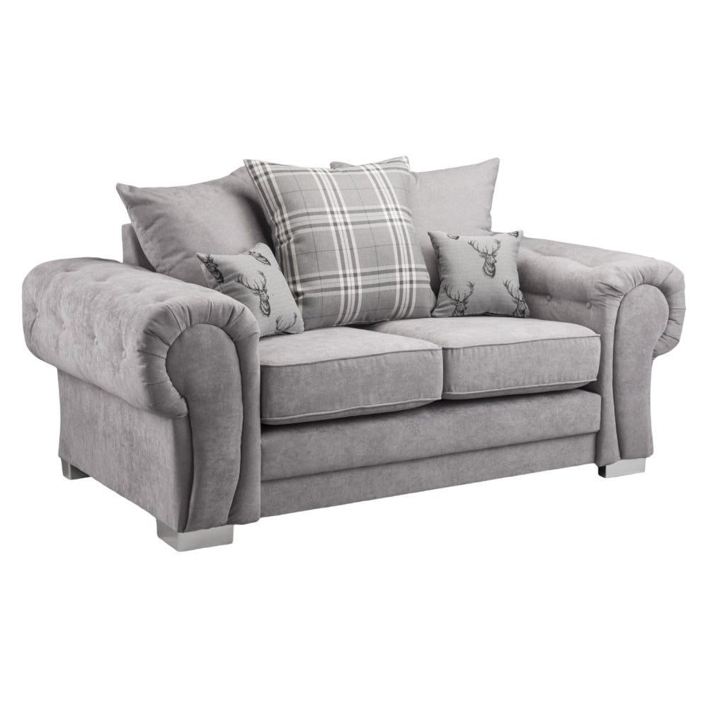 Verona Scatterback Grey 2 Seater Sofa