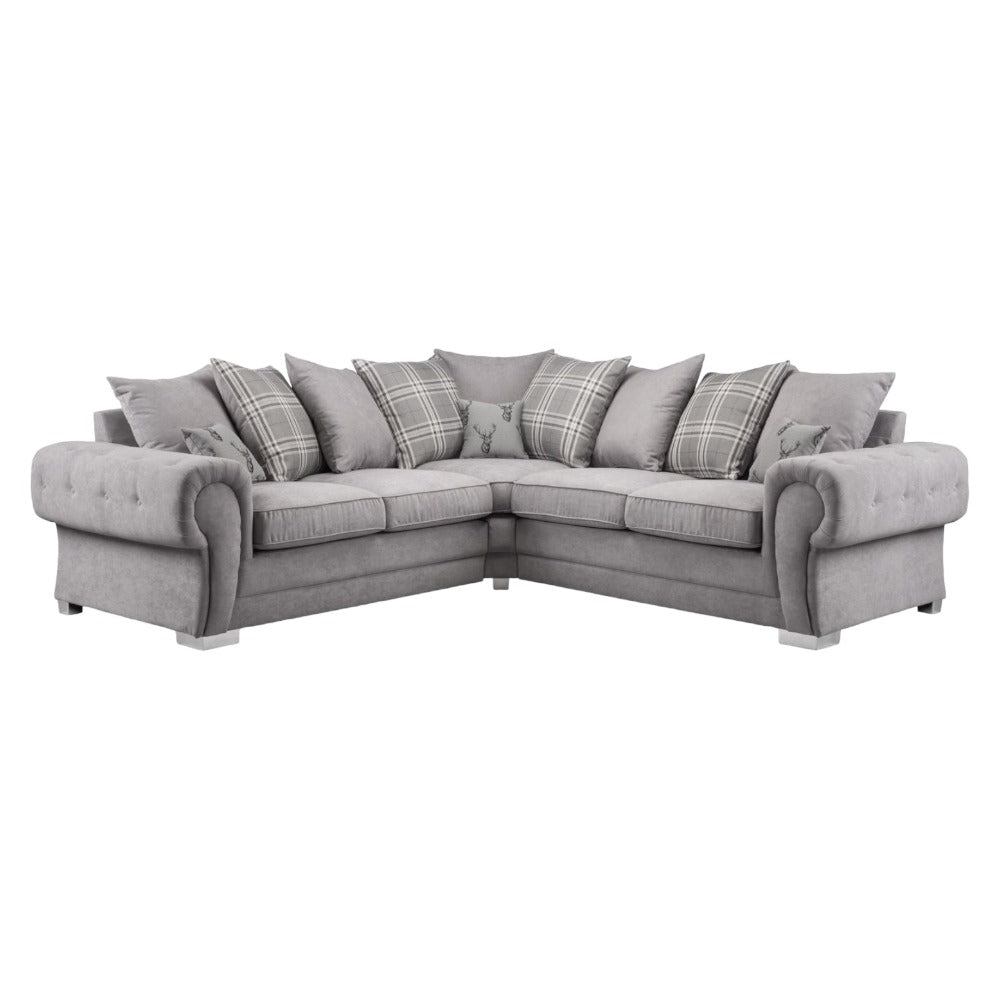 Verona Scatterback Grey Large Corner Sofabed