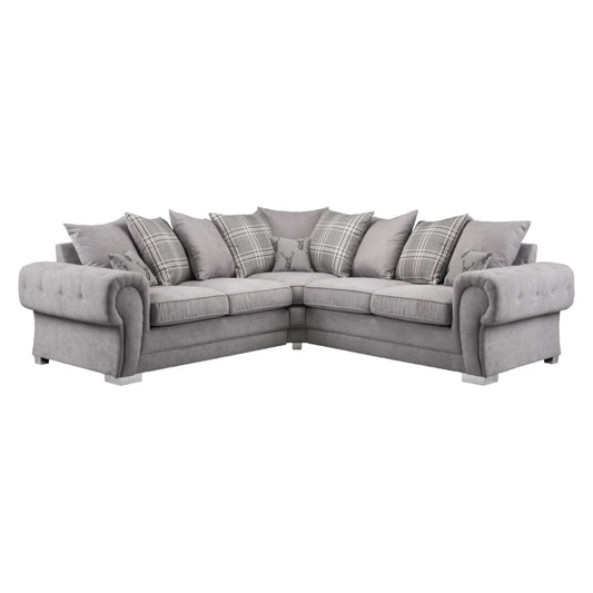 Verona Scatterback Grey Large Corner Sofabed