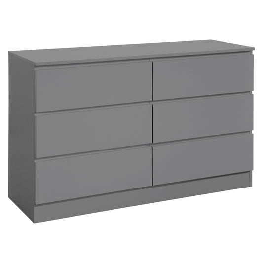 Oslo Grey 6 Drawer Wide Chest