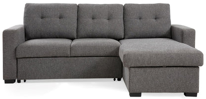 Hampton Grey Fabric Corner Sofabed