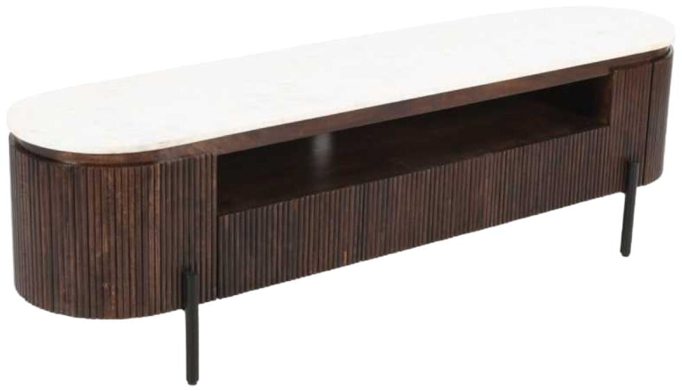 Opal Brown Mango Wood Large TV Unit