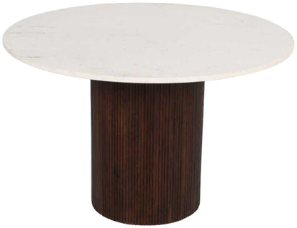 Opal White Round Dining Table - 4 Seater