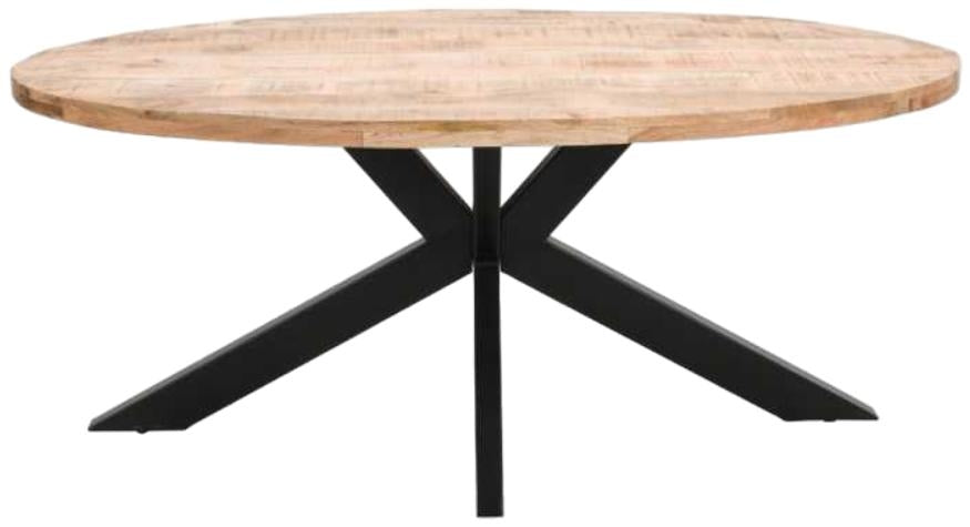 Surrey Brown Oval Dining Table - 6 Seater