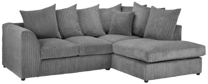 Harley Jumbo Grey Right Hand Facing Corner Sofa