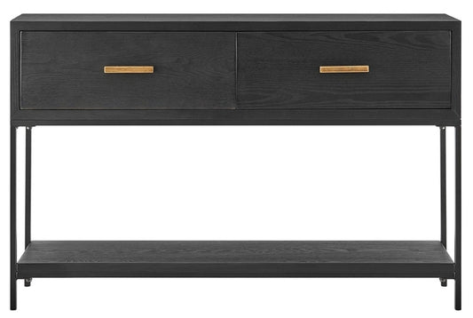 Brixton Black 2 Drawer Console Table