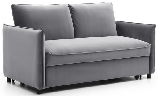 Blaire Athena Grey Velvet Fabric 2 Seater Sofabed