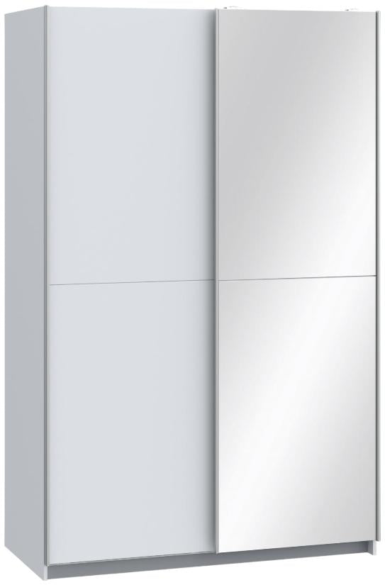 Babetta Matt White Mirrored 2 Door Sliding Wardrobe