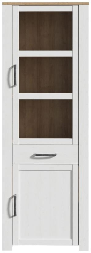 Bohol 2 Door 1 Drawer Narrow Display Cabinet