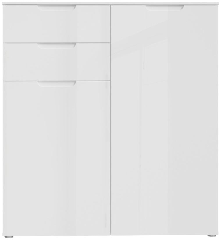 Sienna High Gloss White 2 Drawer Chest