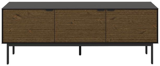 Soma 3 Door Granulated Black Brushed Espresso TV Table