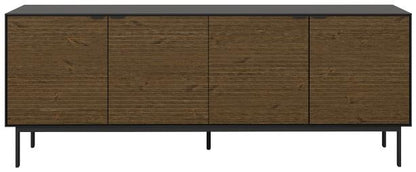 Soma Granulated Black Brushed Espresso 4 Door Sideboard