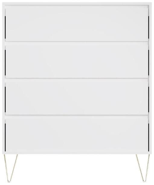 Monaco White 4 Drawer Chest