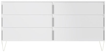 Monaco White 6 Drawer Chest