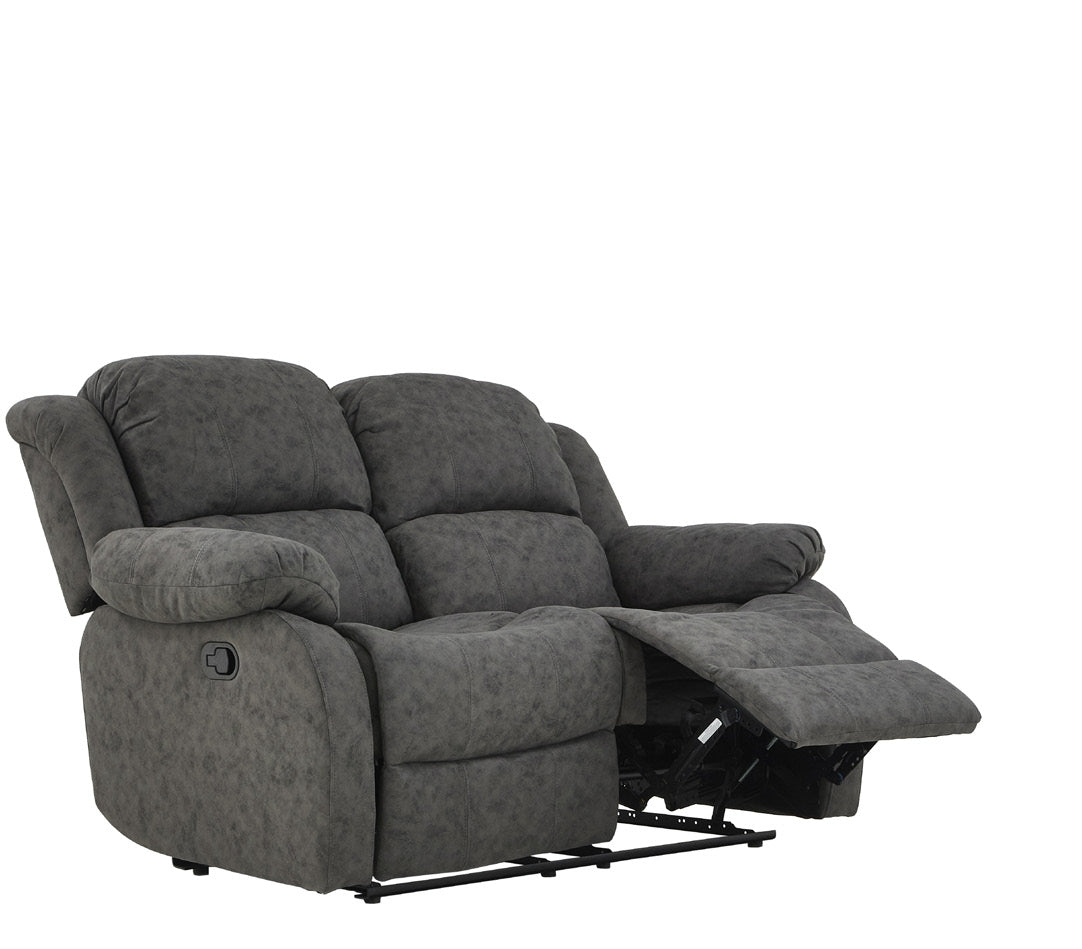 Anton Zonica Fabric Charcoal Recliner 2 Seater Sofa