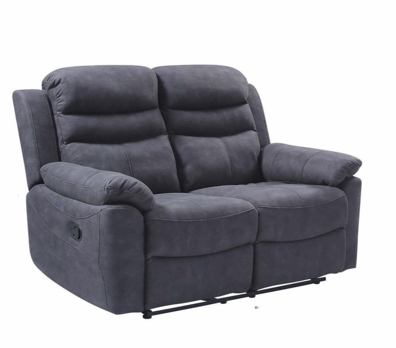 Conway Gloucester Fabric Charcoal 2 Seater Recliner