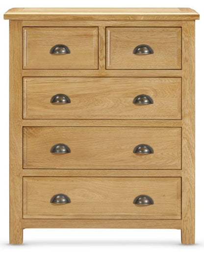 Lugan Oak 2+3 Drawer Chest