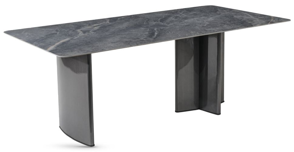 Campania Grey Sintered Stone 8 Seater Dining Table