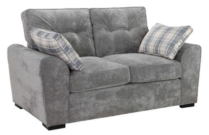 Elegant Grey Velvet 2-Seater Sofa for Cozy Living Spaces