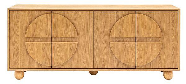 Geo Natural Geomatric Large Sideboard - 4 Doors