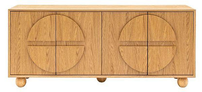 Geo Natural Geomatric Large Sideboard - 4 Doors