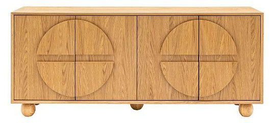 Geo Natural Geomatric Large Sideboard - 4 Doors