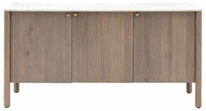 Marmo White Marble Top Medium Sideboard - 3 Doors