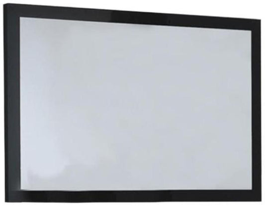 Ambra Black Italian Rectangular Wall Mirror - 90cm x 60cm