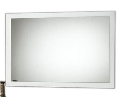 Ambra White Italian Rectangular Wall Mirror - 90cm x 60cm