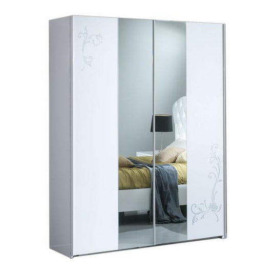 Daniela White Italian 2 Door Italian Sliding Wardrobe