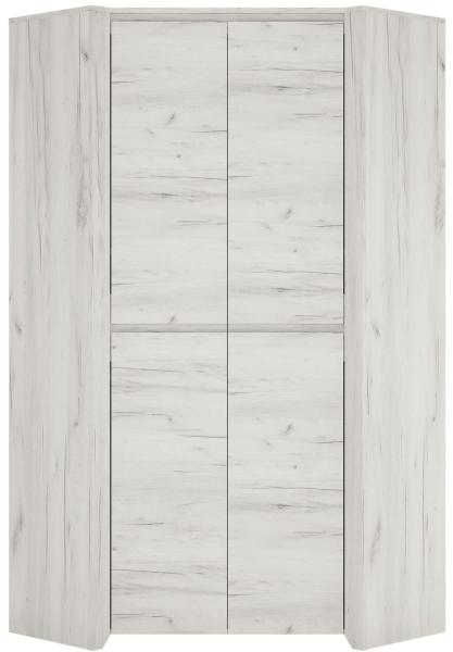 Angel White Oak Corner Fitted Wardrobe