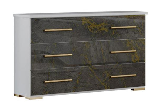 Dalia Grey Italian 3 Drawer Dresser