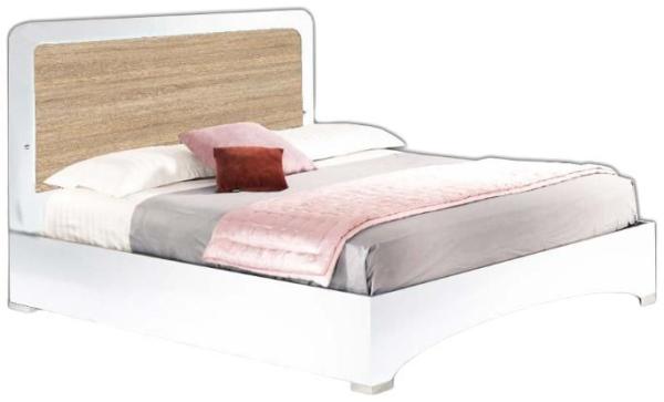 Dalia Light Oak Italian Bed - Comes in Double and King Size Options