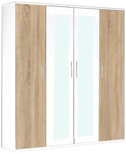 Dalia Light Oak Italian 4 Door Wardrobe