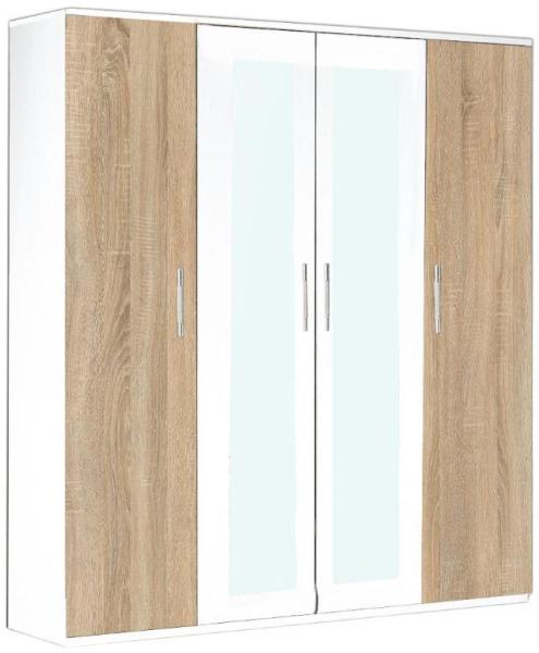 Dalia Light Oak Italian 4 Door Wardrobe